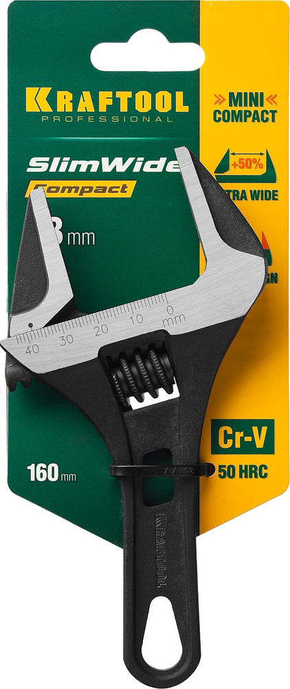Ключ разводной SlimWide Compact, 160/44 мм (27266-25) KRAFTOOL