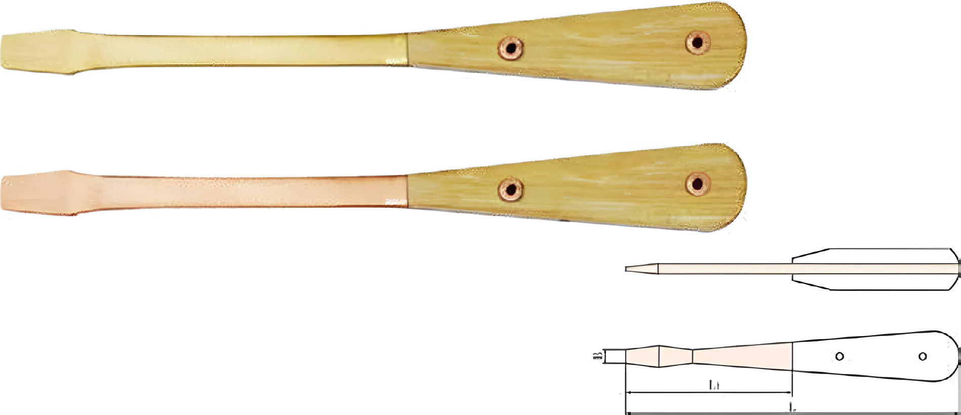 Отвертка монтажника SL 8х110 (общ.250мм) искробезопасный сплав BeCu 262-1004, HORTZ