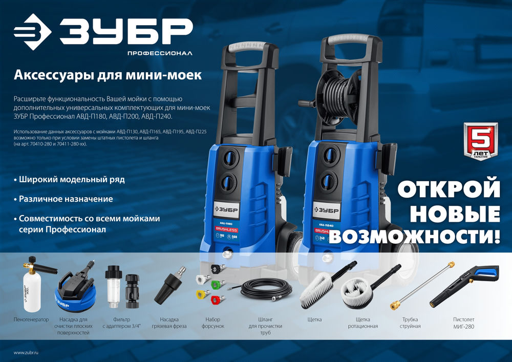 Щётка для пистолета МИГ-280 ЗУБР 70403-280-1