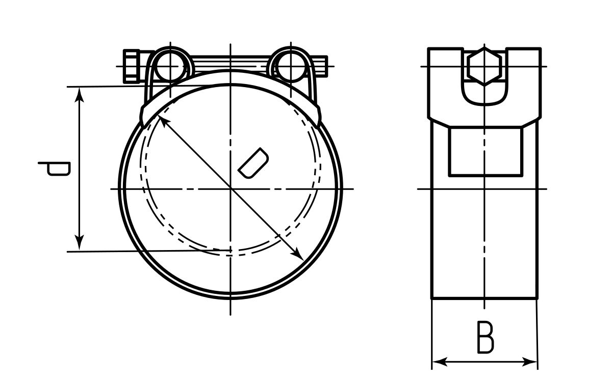 Хомут силовой SR 98-103/W1 ROBUST (Fortisflex) (69051)