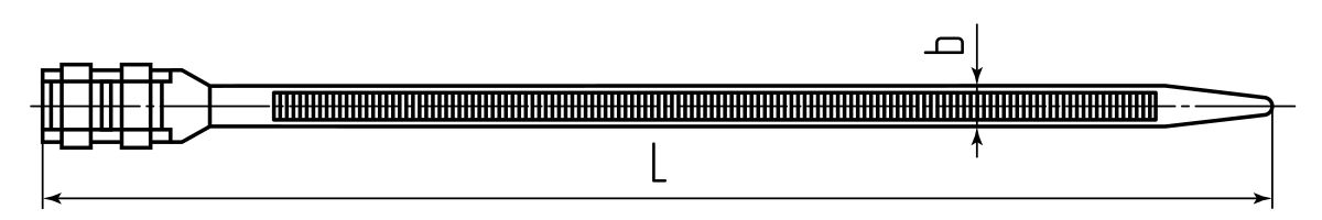 Стяжка нейлоновая КСУ 9х610 (черн) (100шт) (Fortisflex) (91704)