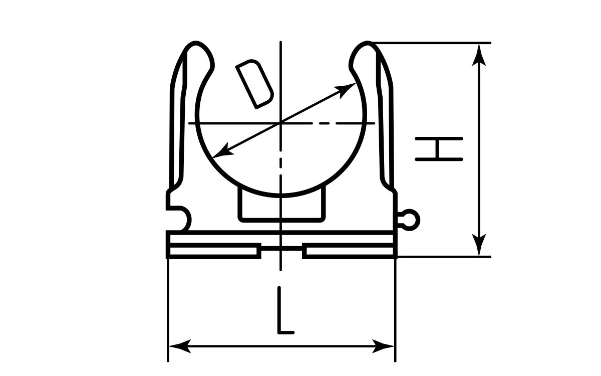 Крепеж-клипса КМП 16 (черн) (Fortisflex) (89336)