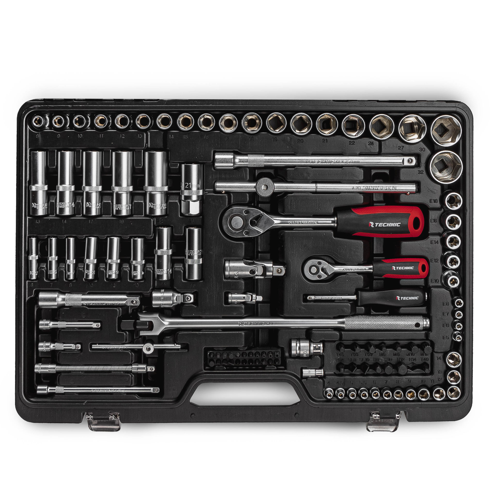 Набор ручных инструментов TECHNIC 143 предмета 1/2, 1/4 RUNTEC RT-HT143T