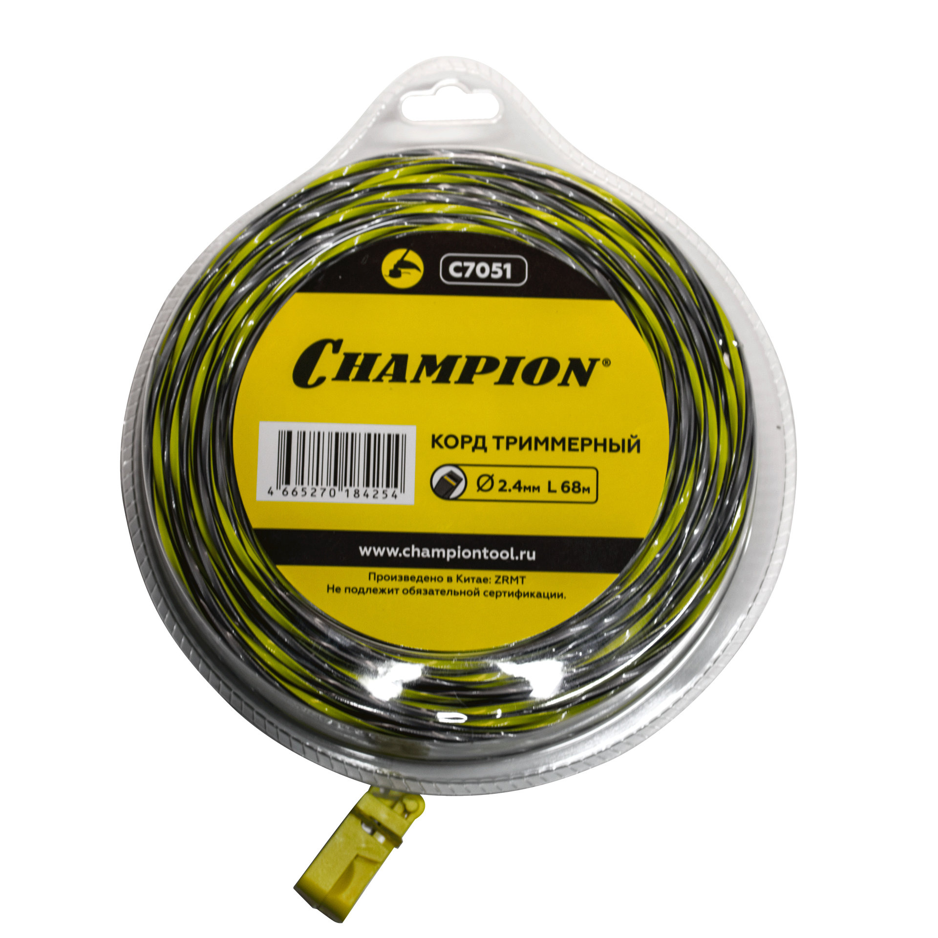 Корд трим.CHAMPION Tornado 2.4мм* 68м (витой квадрат) (C7051)