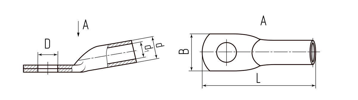 Наконечник кабельный ТМЛ 95-10-16 (КВТ) (40899)