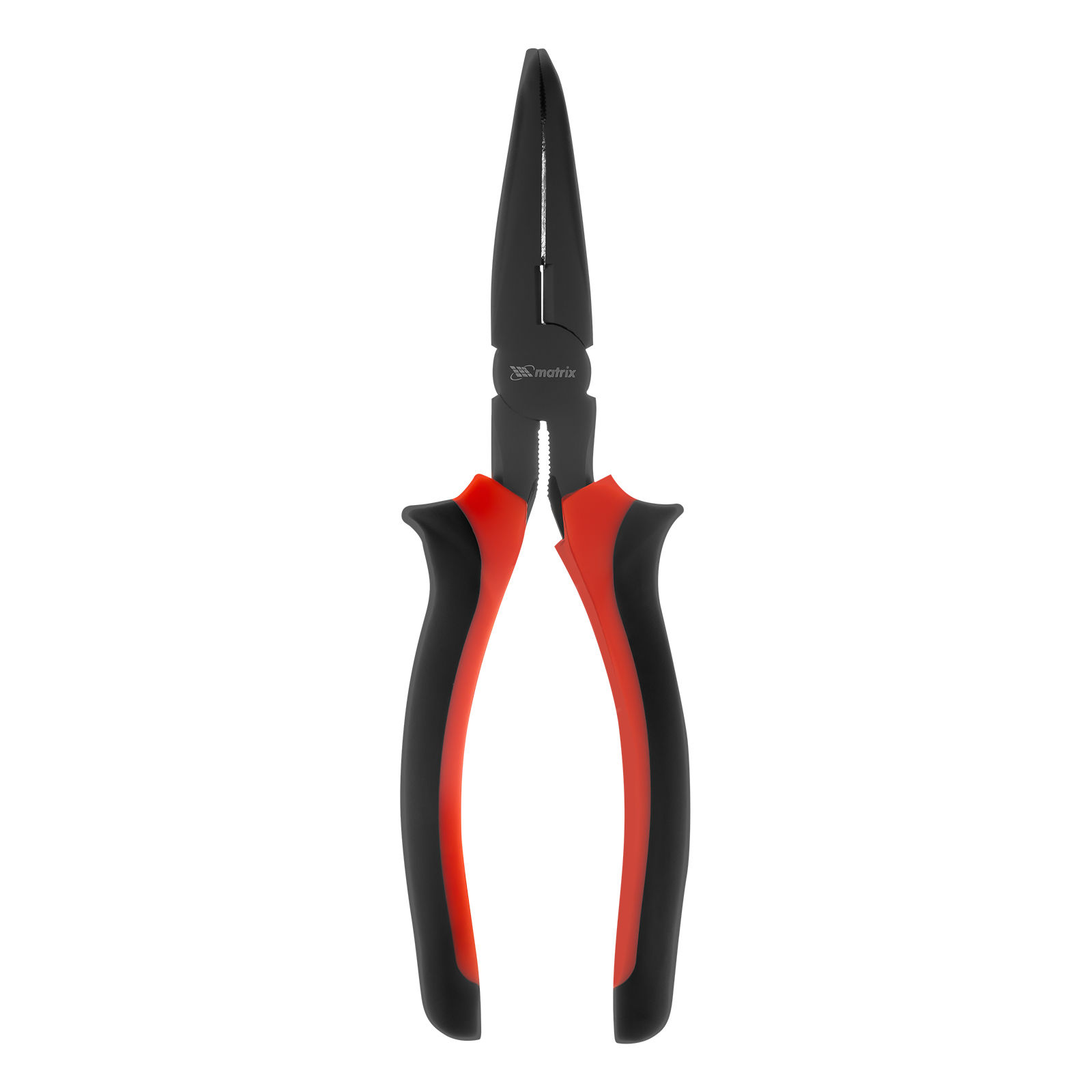 Длинногубцы изогнутые Black Nickel, 200 мм, двухкомпонентные рукоятки Matrix (17462)