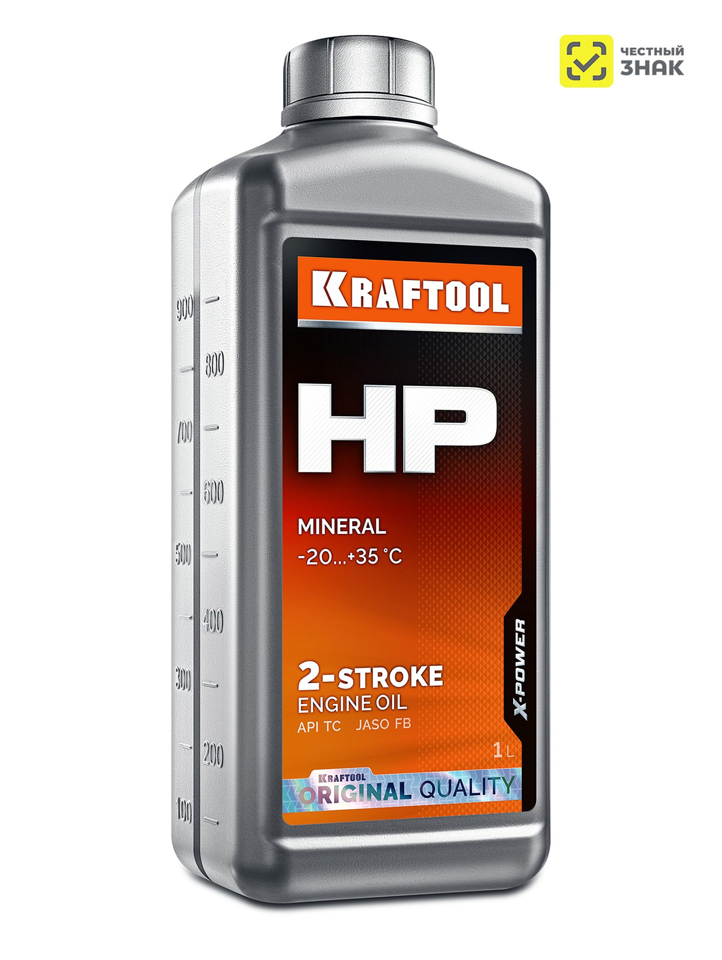 Масло минеральное для 2-тактных двигателей HP 1 л KRAFTOOL 41502-1