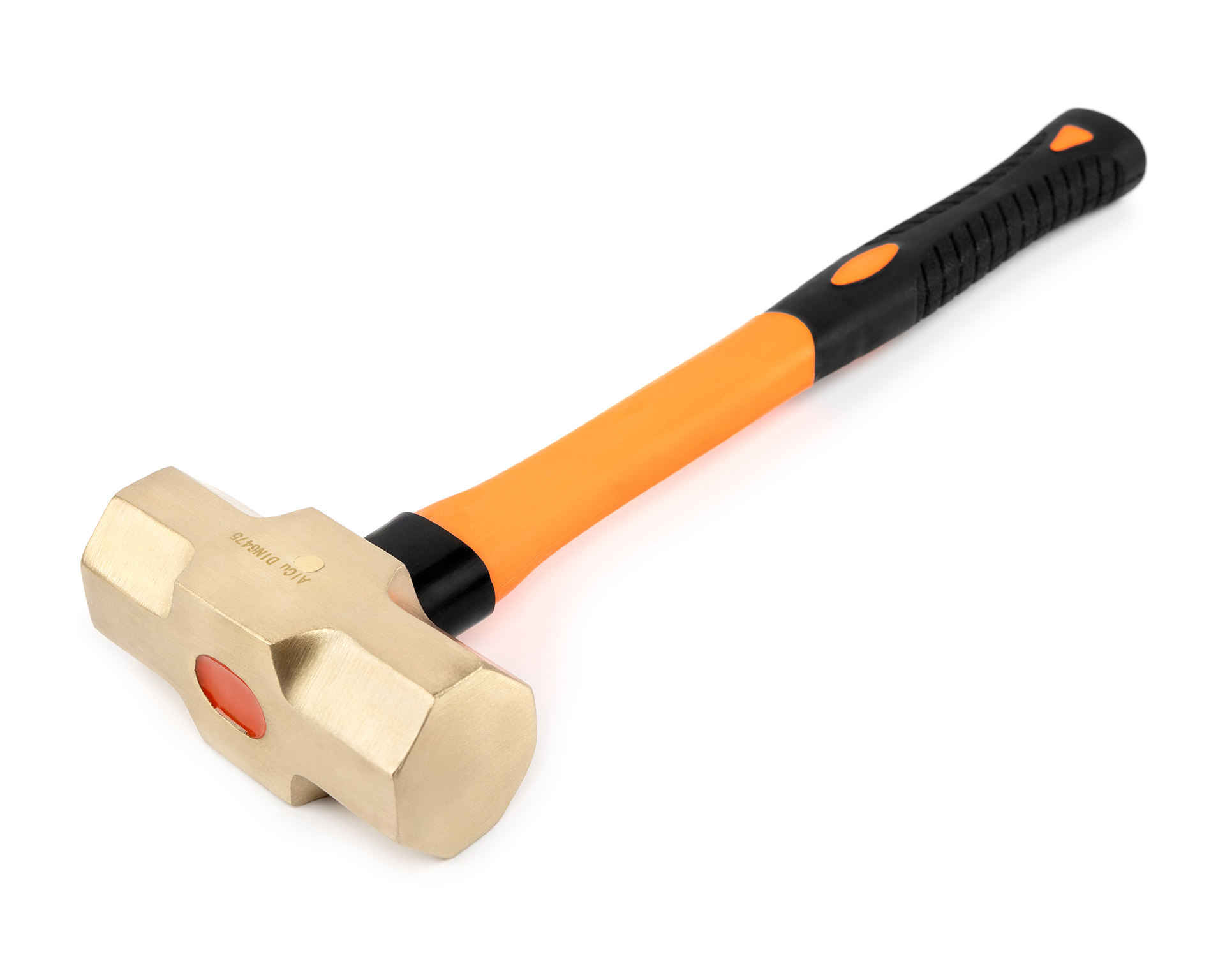 Кувалда тупоносая 5 кг AlCu рукоятка фибергласс искробезопасная 191-1028, HORTZ