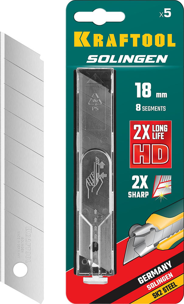 Сегментированные лезвия 18 мм, 5 шт KRAFTOOL 09605-18-S5_z02