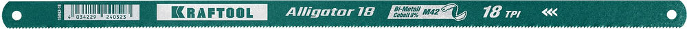 Биметаллическое гибкое полотно по металлу Alligator-18, 18 TPI, 300 мм KRAFTOOL 15942-18
