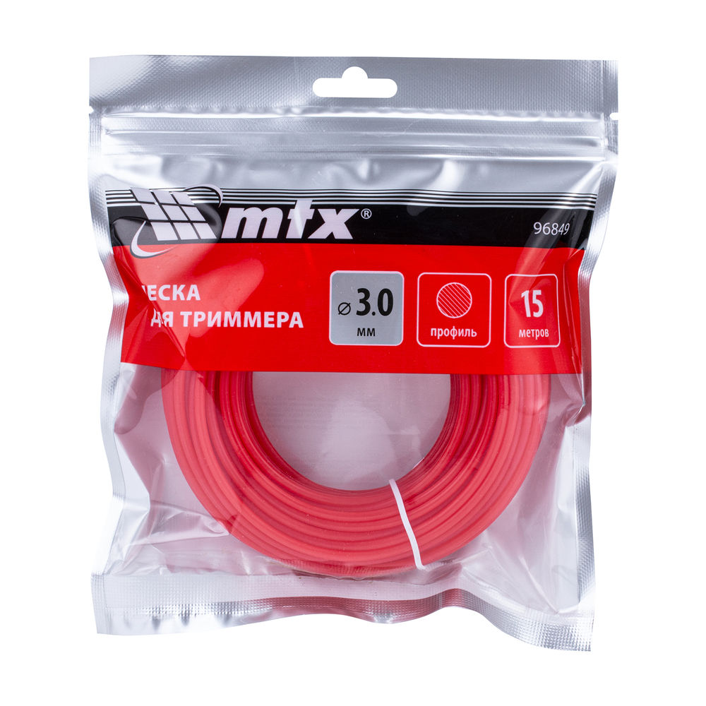 Леска для триммера круглая 3,0 мм х 15 м MTX (96849)