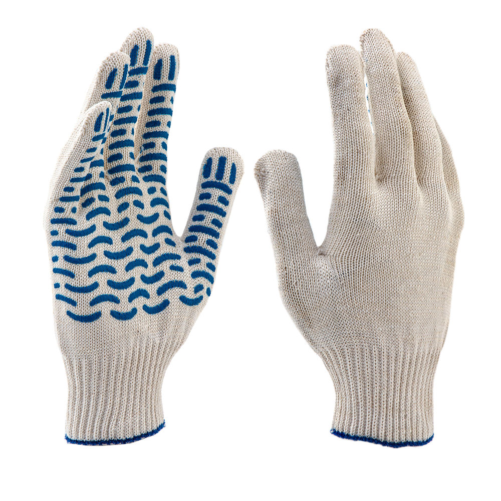 Перчатки х/б, ПВХ покрытие, Волна, 10 класс (67716)