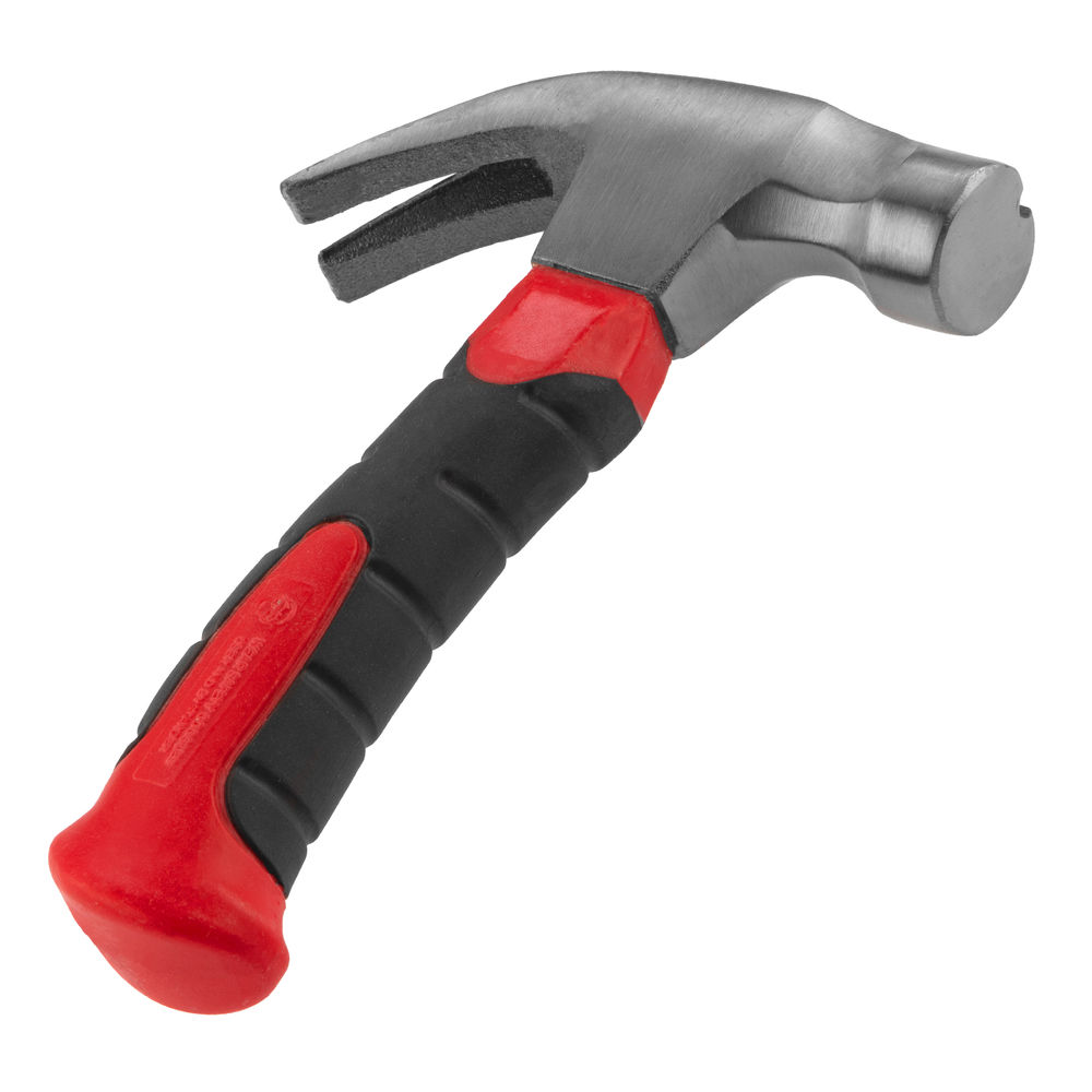 Молоток-гвоздодер мини, боек с магнитом, фибергласовая двухкомпонентная рукоятка, 250 г Matrix