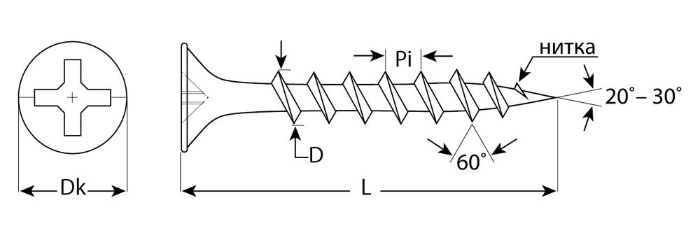Саморез гипсокартон-дерево фосфатированный 45 х 3.5 мм, 900 шт Профессионал СГД ЗУБР 300035-35-045