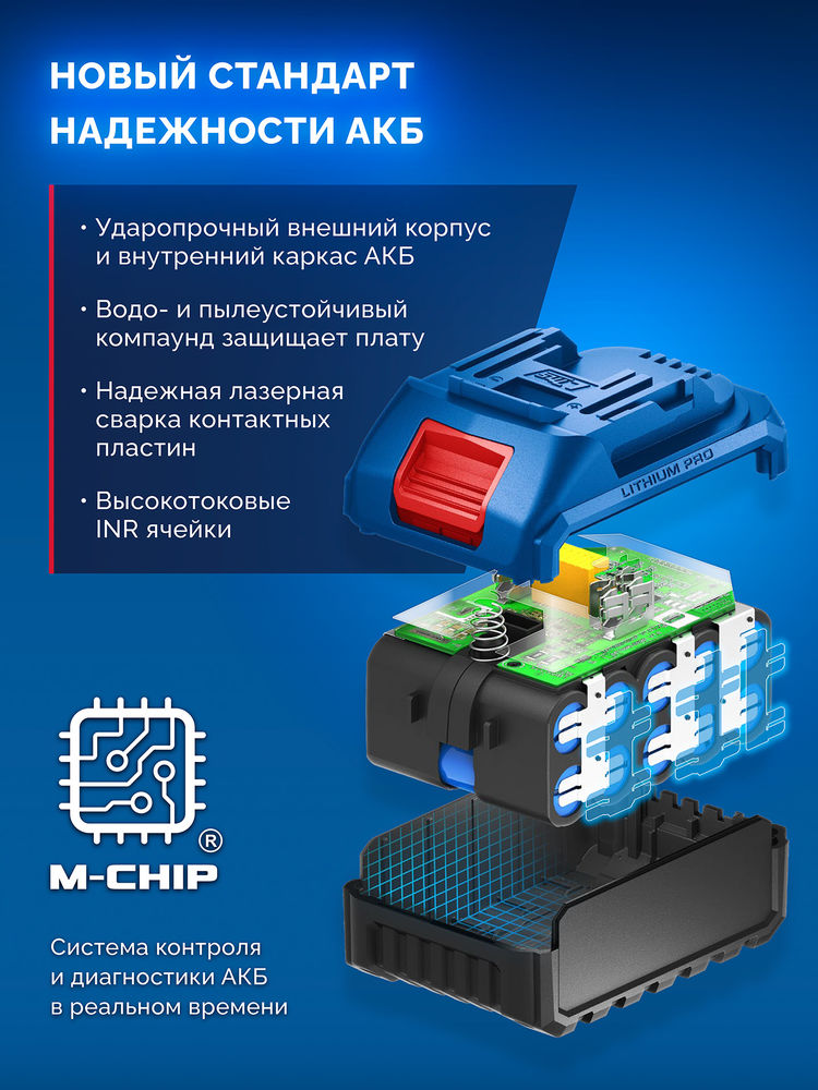 Дрель-шуруповерт бесщеточная 20 В 70 Н·м без АКБ LMS Профессионал ЗУБР DB-70