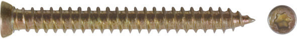 Шуруп специальный/окон, желтопассированный, головка Torx, 7,5 х 152, 10 шт Пром (25996)