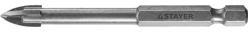 Сверло по стеклу и кафелю 10 мм, 4х кромка, HEX 1/4 STAYER 2985-10_z01