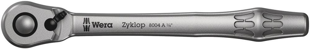 Трещотка 1/4 x 141 мм реверс Zyklop Metal Switch серия 8004 A Wera WE-004004