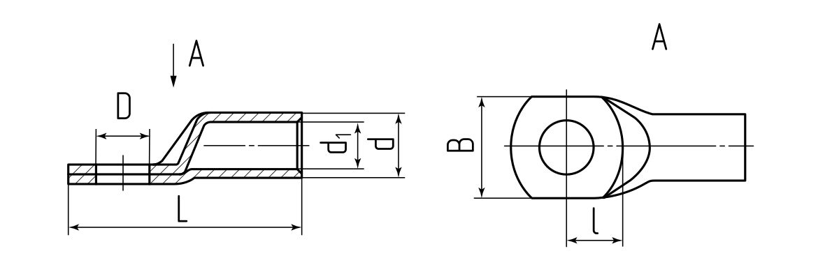 Наконечник кабельный ТМЛ-Р 35-10 (КВТ) (87450)