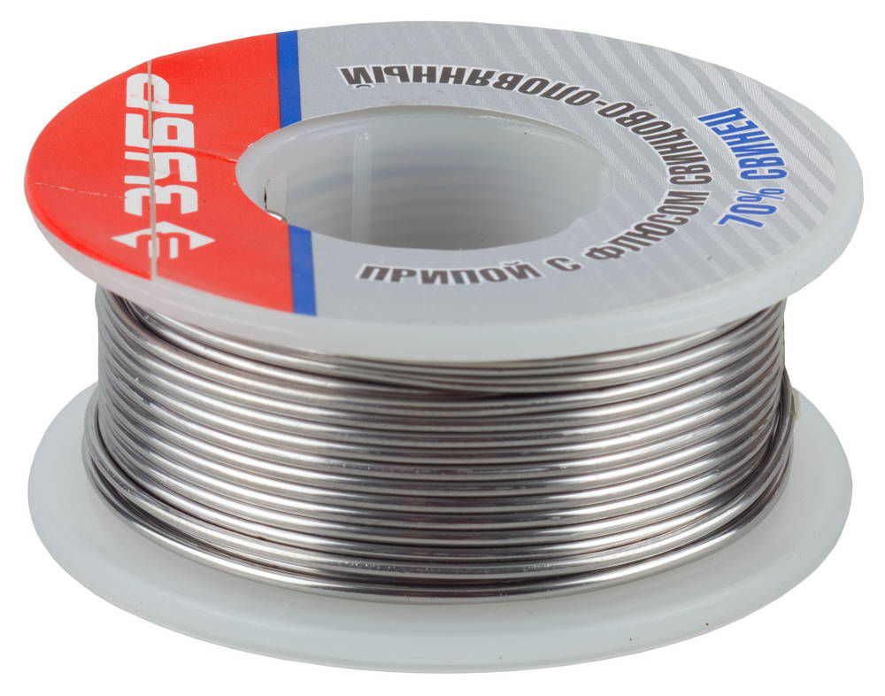 Припой Sn 30%, Pb 70%, 100 г ЗУБР 55422-100