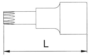 Головка торцевая с вставкой spline M10 L=55 мм 1/2 Licota H4RM10