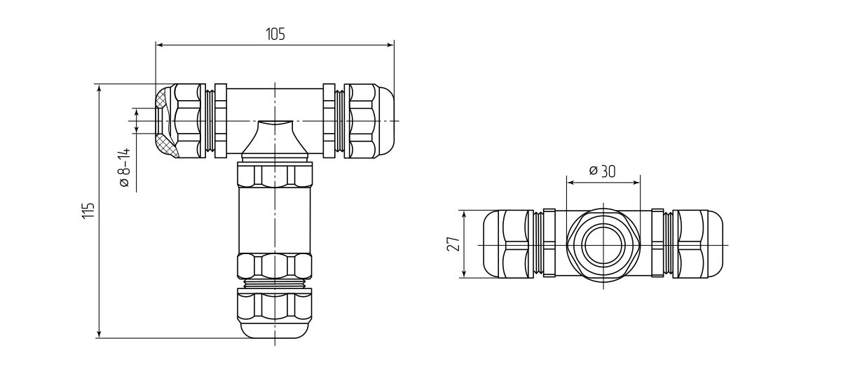 Коннектор кабельный FFC-32/3Р-IP68 (Fortisflex) (89669)