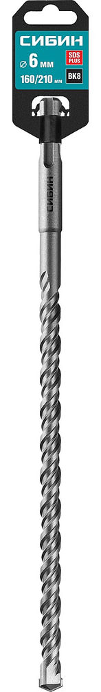 Бур SDS-plus 6 х 210 мм СИБИН 29312-210-06