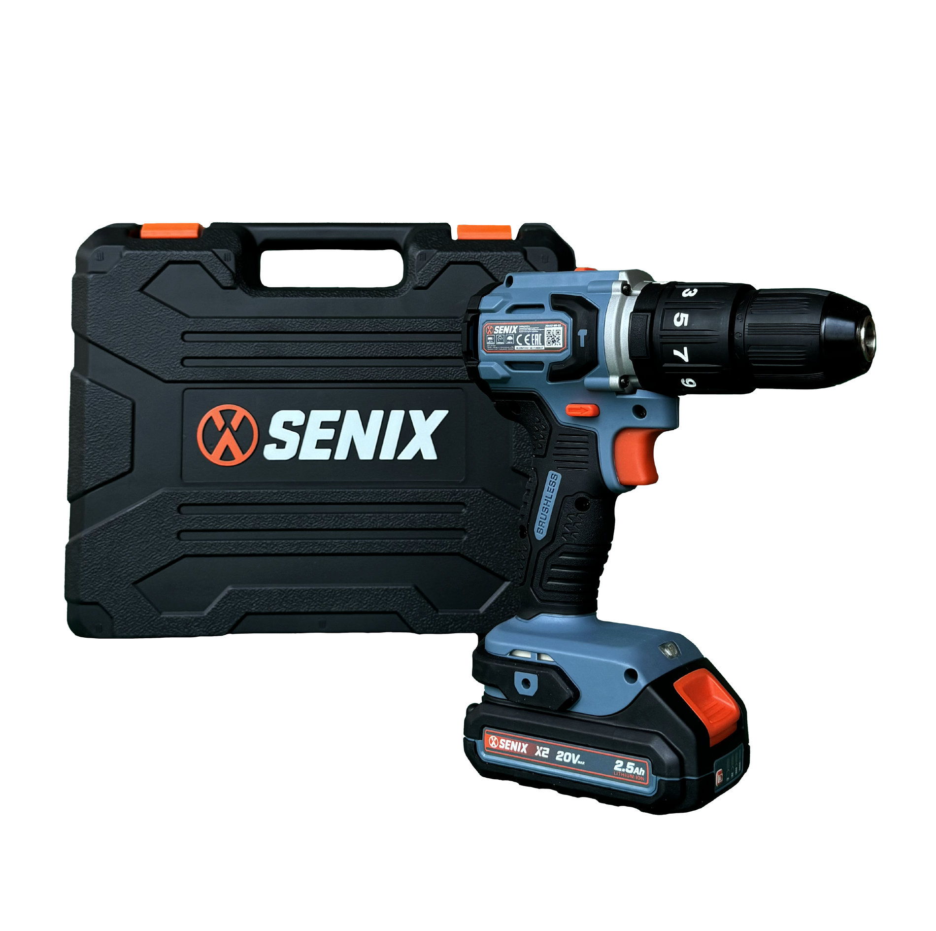 Ударная дрель-шуруповерт, 60 Нм, 2х2,5Ач, ЗУ, кейс X2 20В