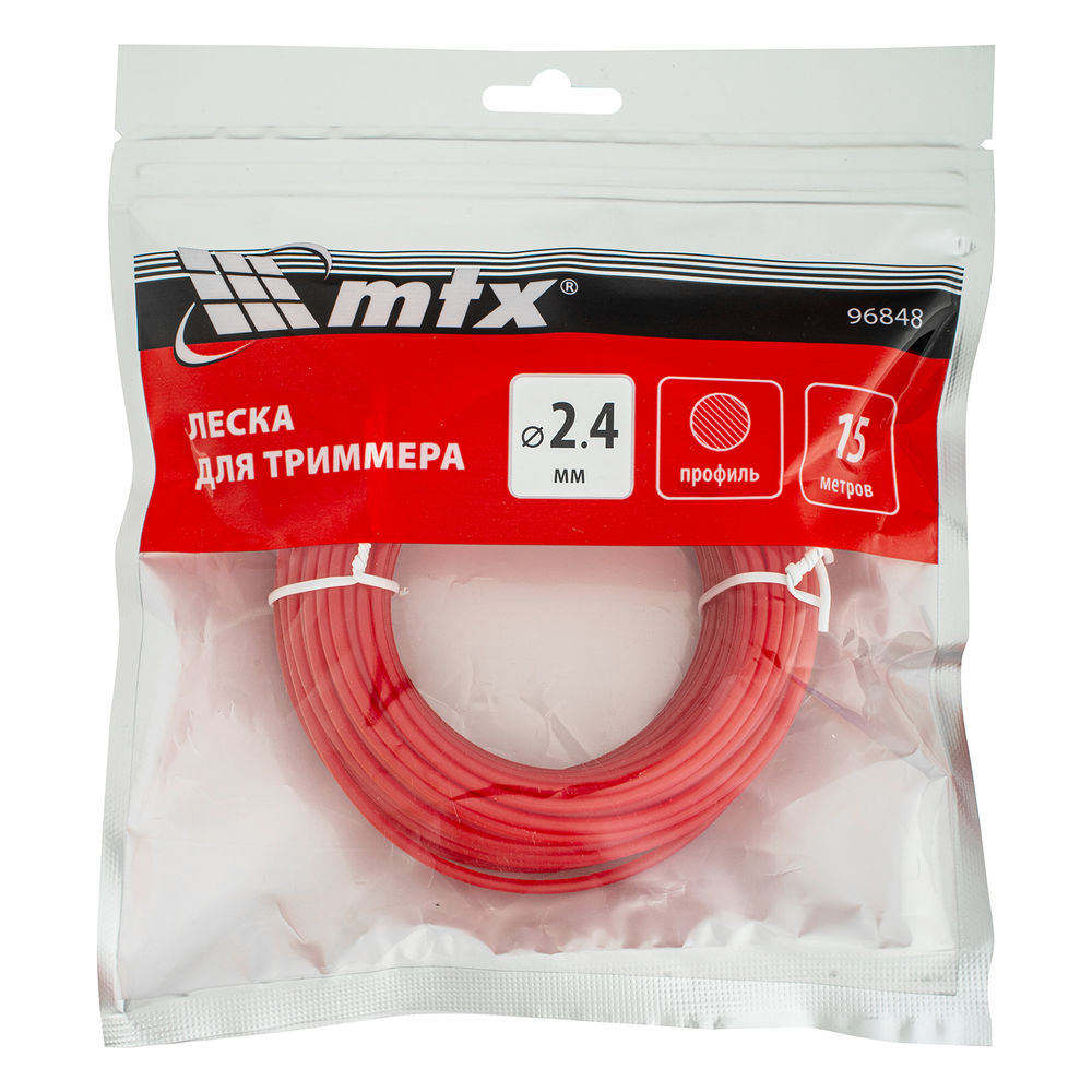 Леска для триммера круглая 2,4 мм х 15 м MTX (96848)