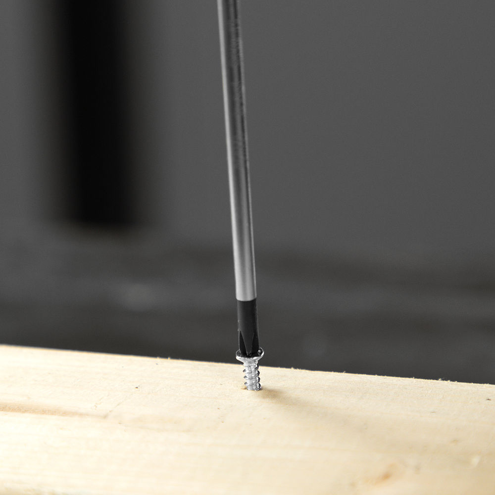 Отвертка, PH0х75 мм, S2, 3к рукоятка Denzel (121717)