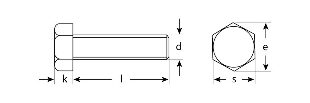 Болт M8 x 50 мм, кл. пр. 5.8, цинк, 5 кг, ГОСТ 7798-70 ЗУБР 303080-08-050