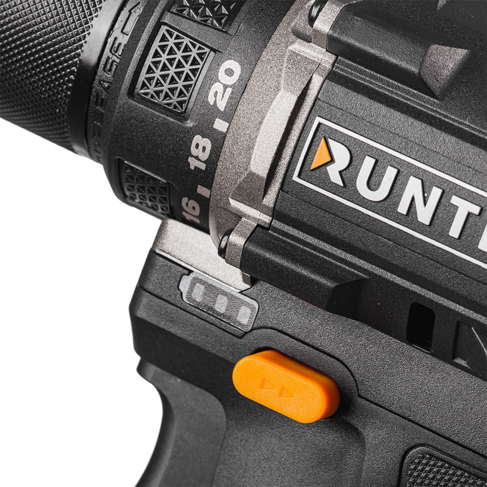 Дрель-шуруповерт аккумуляторная PRO 10 мм, 16В, 2*2Ач, 50Нм RUNTEC RT-ID123