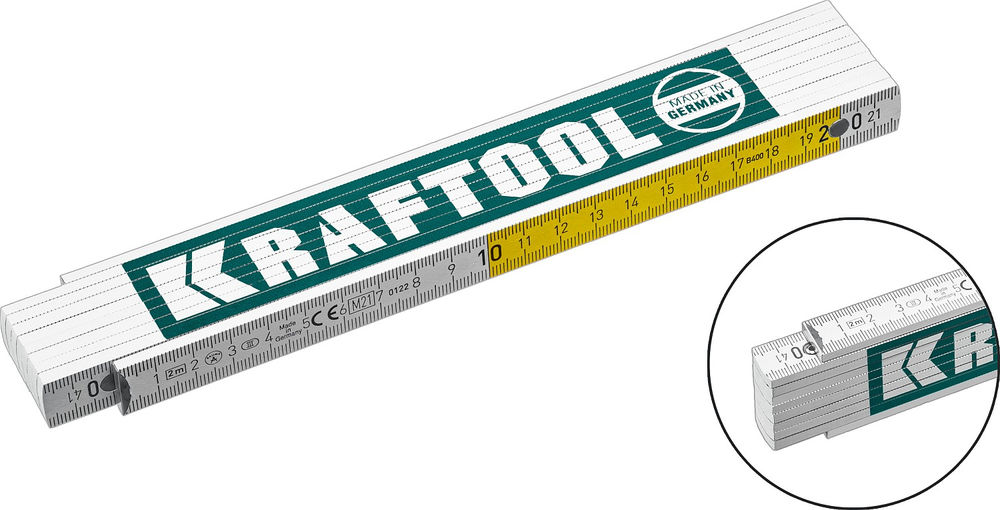 Метр складной деревянный профессиональный 2 м PRO-90 KRAFTOOL 34726