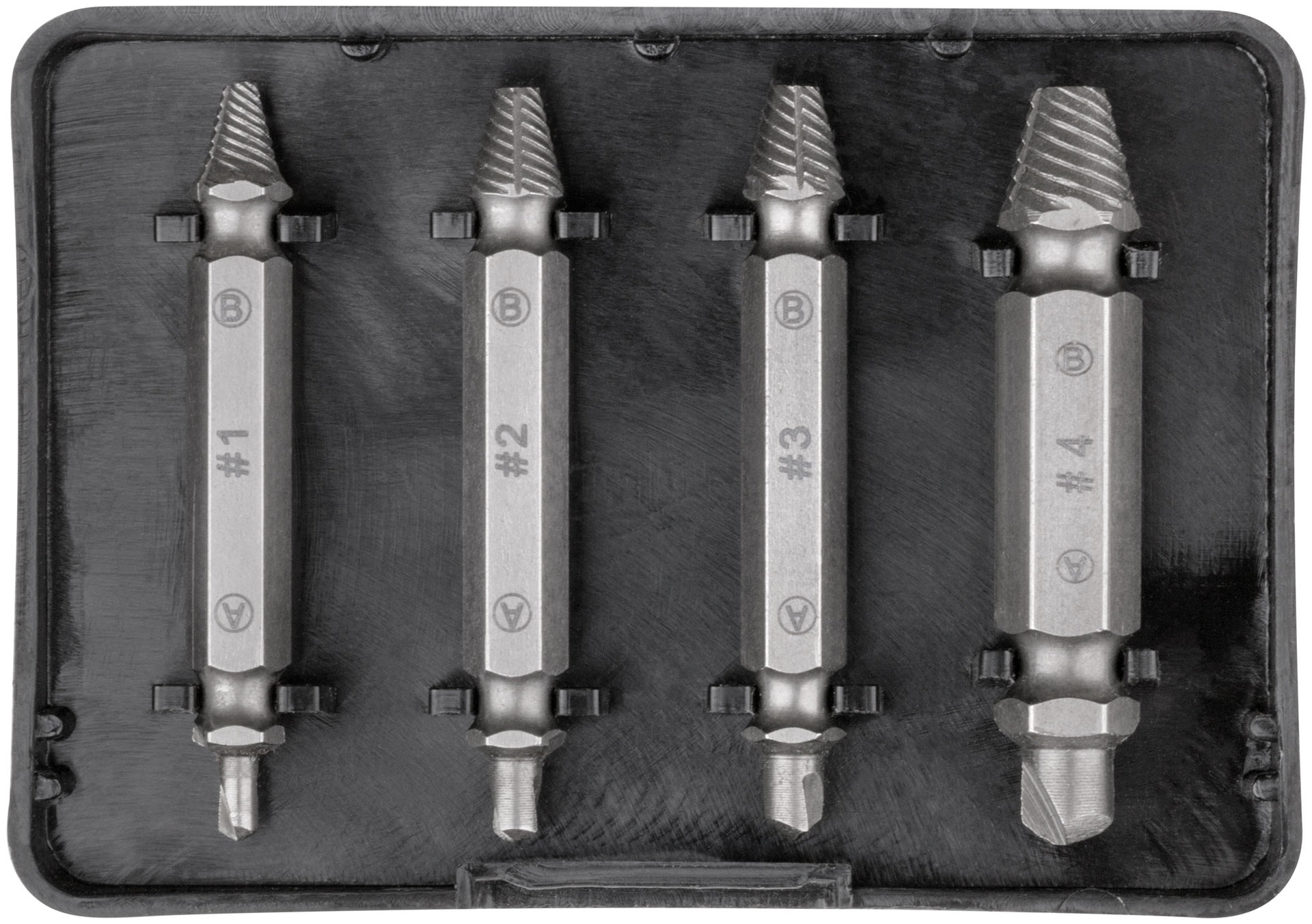 Набор экстракторов двусторонних Профи, сталь S2, 4 шт. (36452)