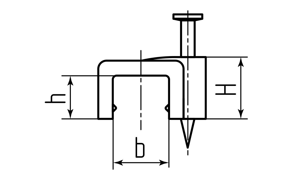 Скоба пластиковая СПП 10 (25шт) (Fortisflex) (49454)