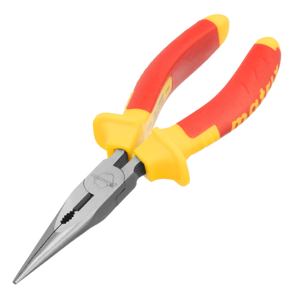 Длинногубцы прямые Insulated, 160 мм, двухкомпонентные рукоятки Matrix Professional (17101)
