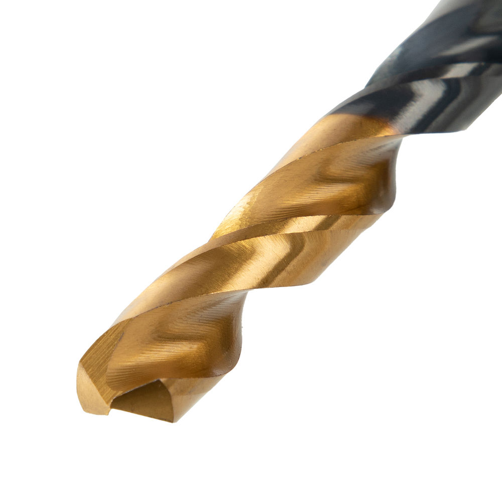 Набор сверл по металлу, 1-10 мм, HSS-Tin, Golden Tip, 10 шт Denzel (72316)