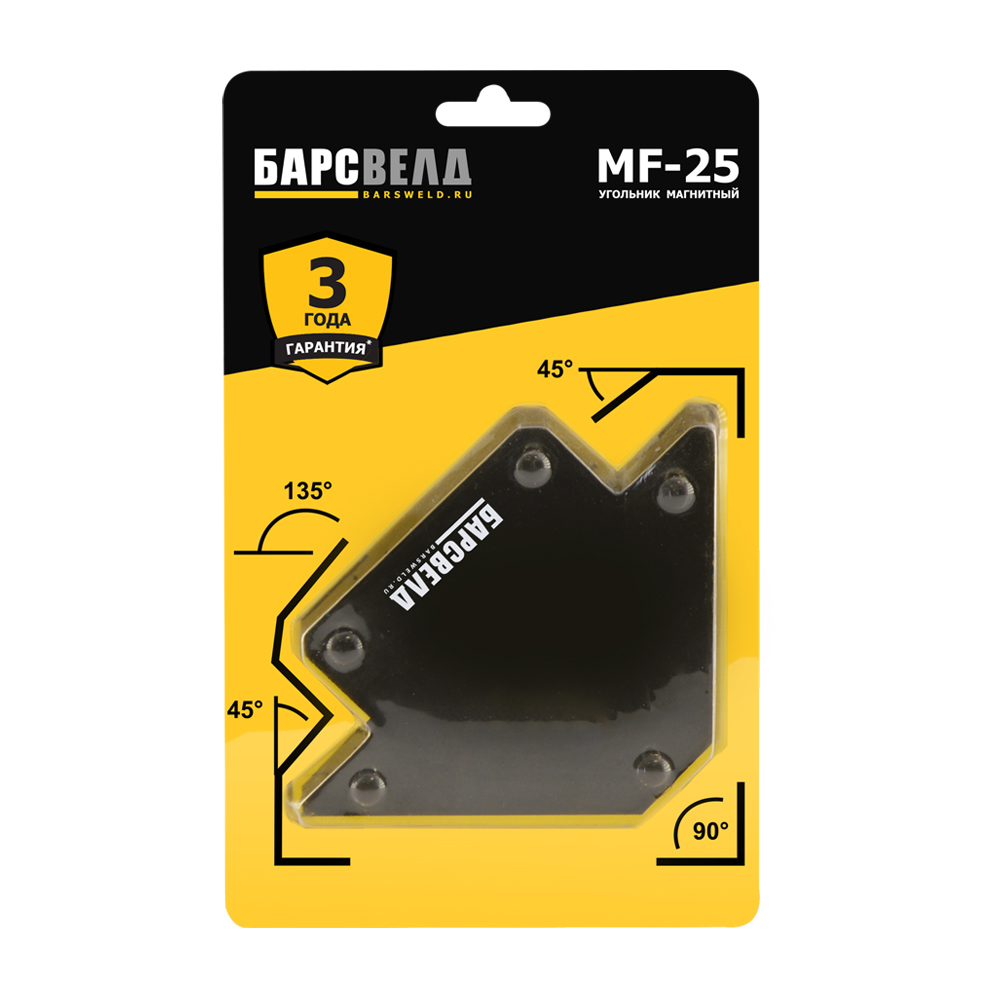 Угольник магнитный БАРСВЕЛД MF-25 LBS (MF25)