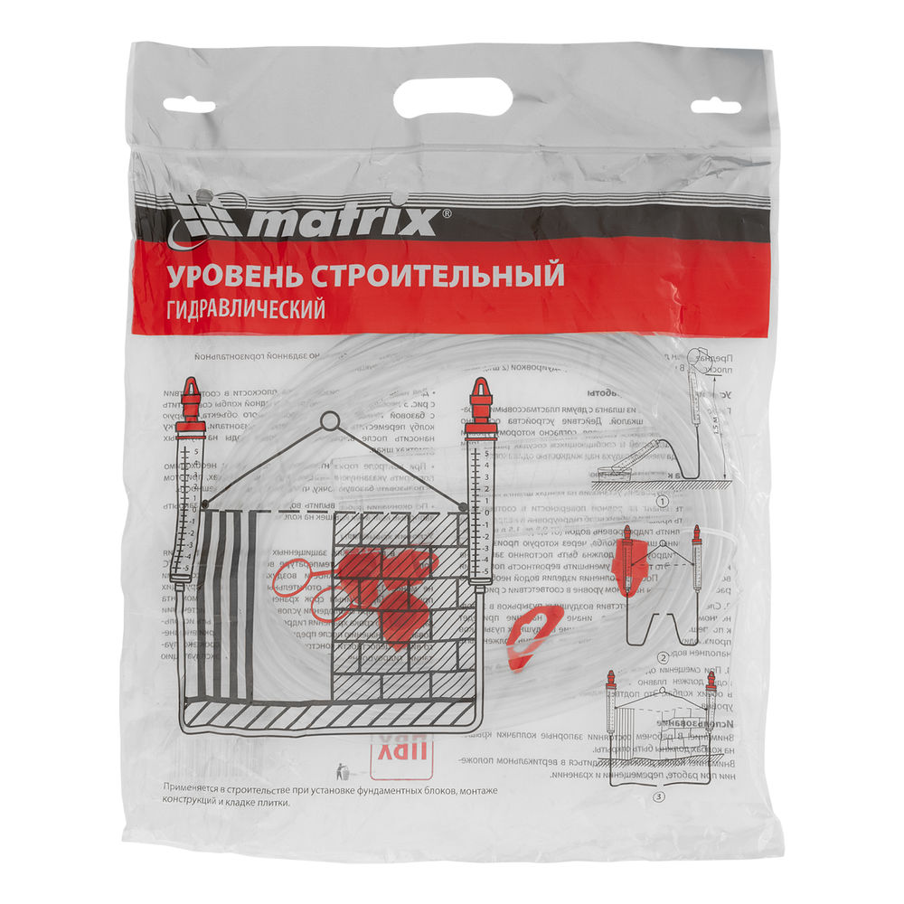 Гидроуровень,удлиненная колба, рельефная градуировка, 7м Matrix (37091)