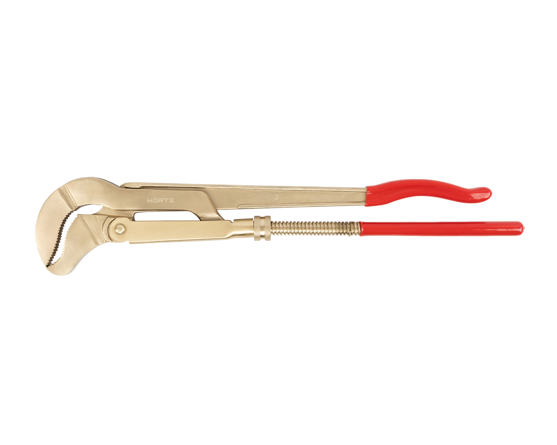 Ключ трубный шведский S-образный №3 искробезопасный сплав AlCu 128A-1004, HORTZ