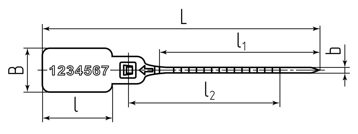 Пломба контрольная УП 255 (син) (Fortisflex) (55889)