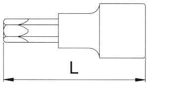 Головка торцевая с вставкой torx T45 L=100 мм 1/2 Licota H4T045A