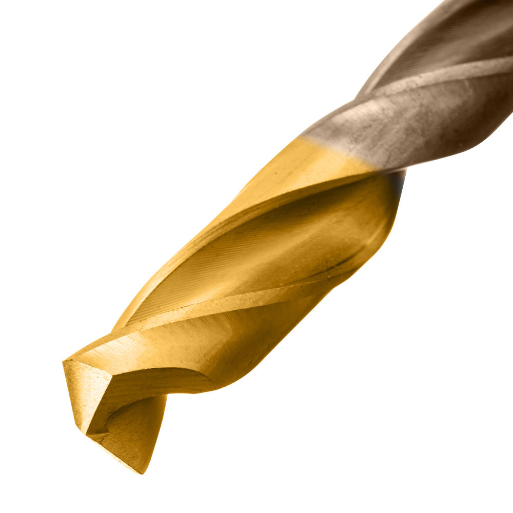 Набор сверл по металлу, 1-10 мм, Р6М5К8-TiN, Golden Tip, 10 шт Denzel (723005)