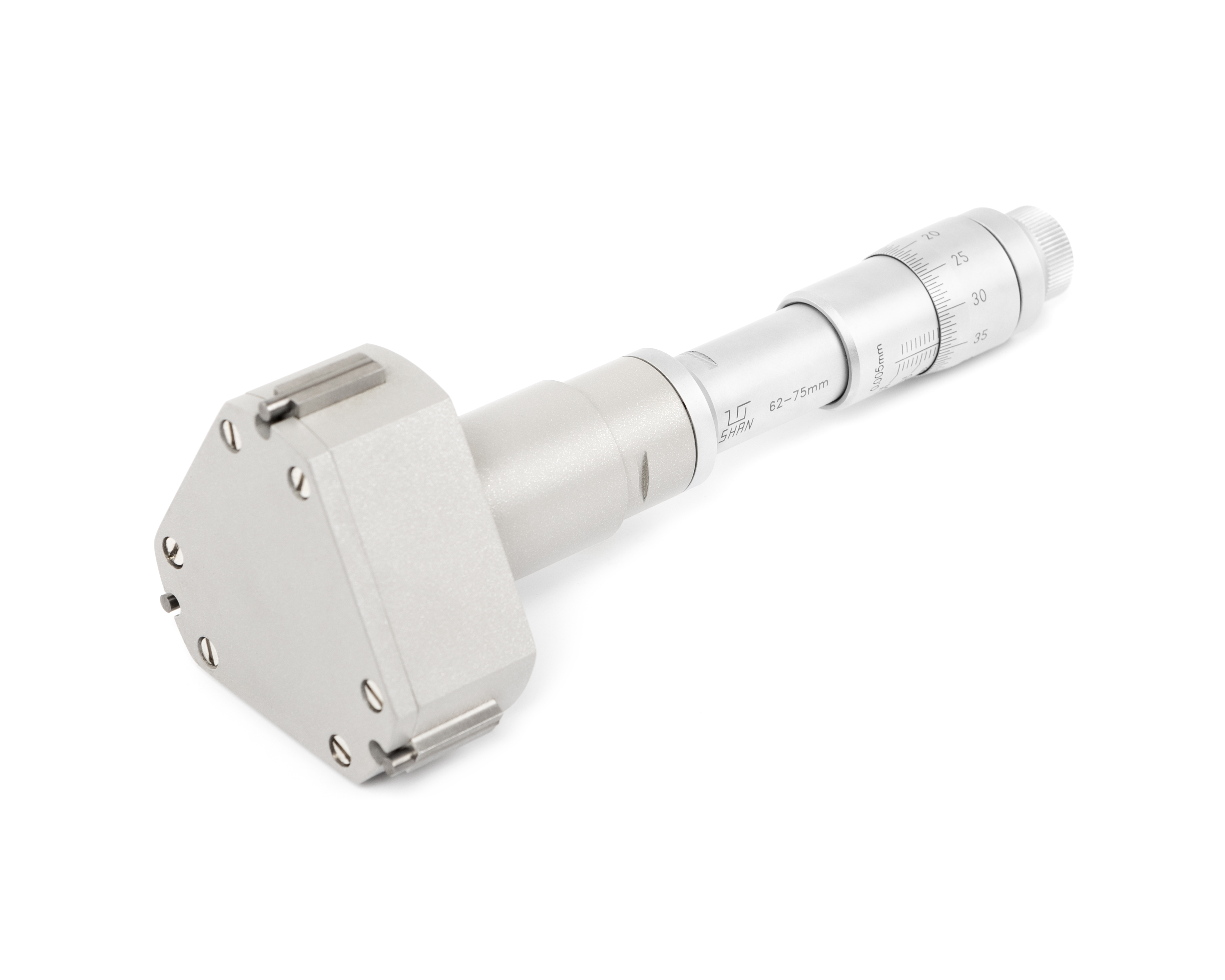 Нутромер микрометрический 3-точечный 62-75 0,005 у/к SHAN