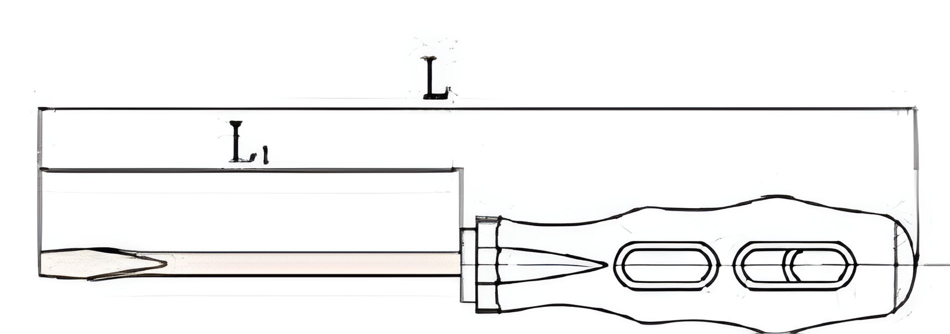 Отвертка шлицевая SL 5х100 (общ.205мм) искробезопасный сплав AlCu 260-1014, HORTZ