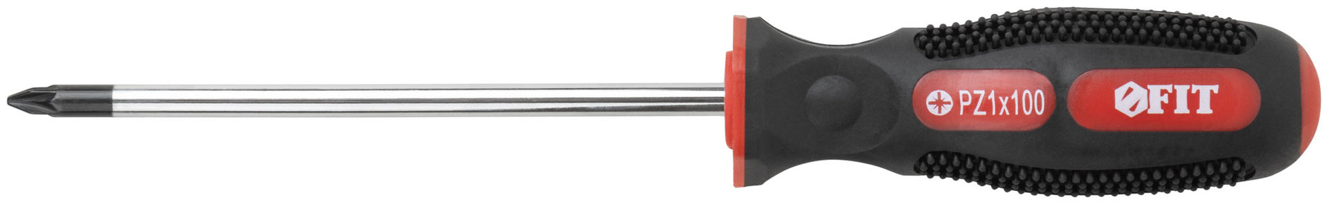 Отвертка Универсал, CrV сталь, прорезиненная ручка 5х100 мм РZ1 (55152)