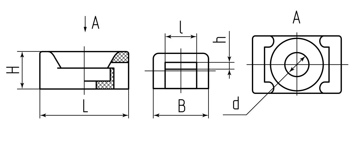 Площадка монтажная ПМО 15х10 (бел) (100шт) (Fortisflex) (62451)