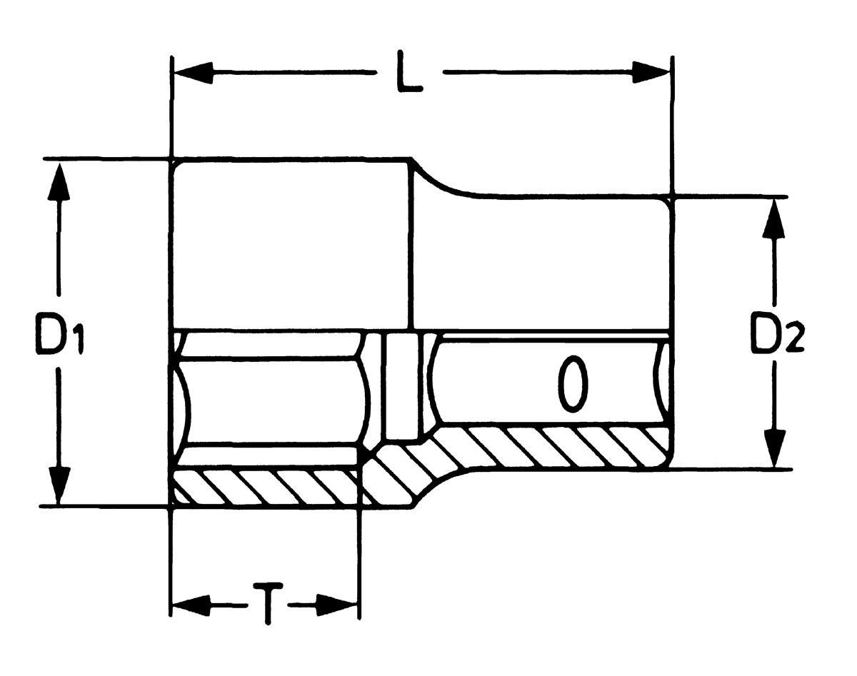 508100-6 Головка торцевая 3/4, 32 x 56 мм (HE-50810063280)