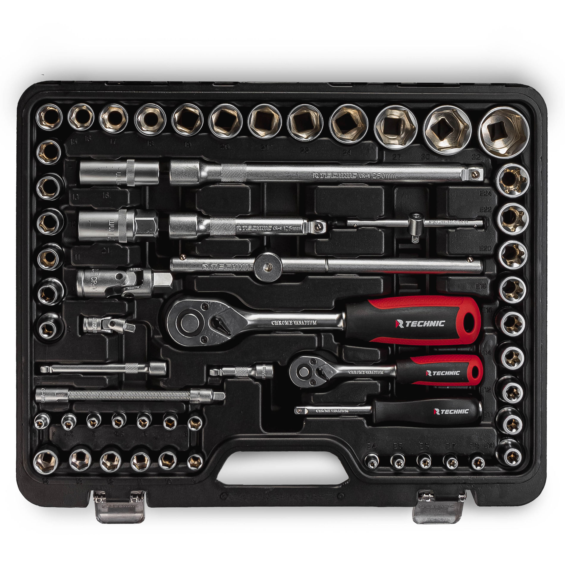 Набор ручных инструментов TECHNIC 108 предметов 1/2, 1/4 RUNTEC RT-HT108T