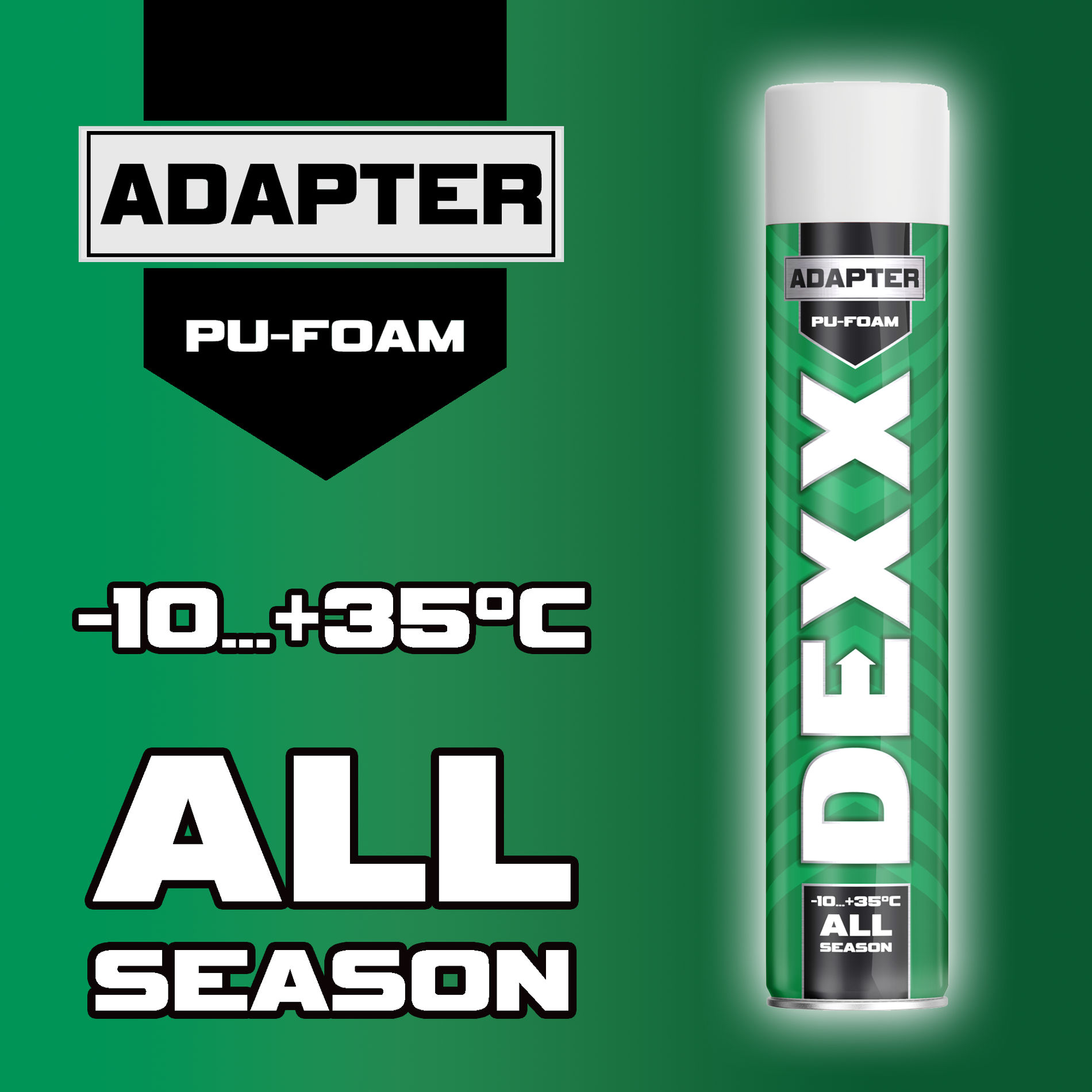 Монтажная пена ADAPTER, 750 мл, адаптерная, выход до 25 л DEXX 41123